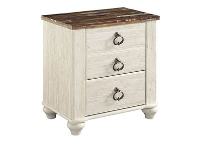 WILLOWTON TWO DRAWER NIGHT STAND,ASHLEY FURNITURE INC.