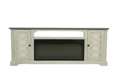 MONTGOMERY WHITE/GREY FIREPLACE CONSOLE