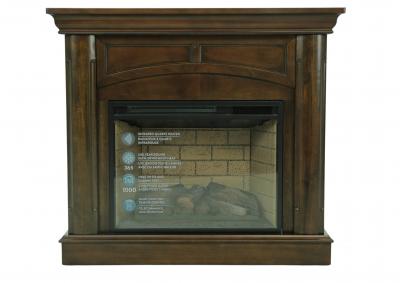 MILAN CHERRY FIREPLACE WITH INSERT,KITH FURNITURE