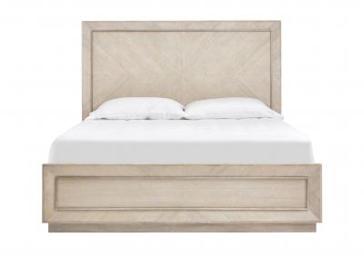 AMHERST WHITEWASH KING PANEL BED,MAGS