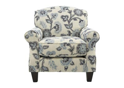 Image for CATALINA MAYA INDIGO FLORAL ACCENT CHAIR