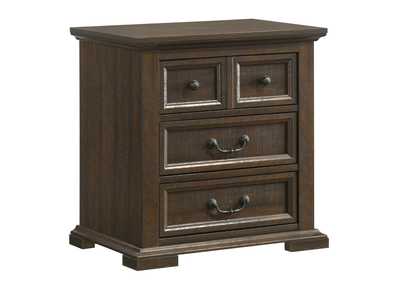 MOSSBERG RUSTIC OAK NIGHTSTAND,LIFESTYLE FURNITURE