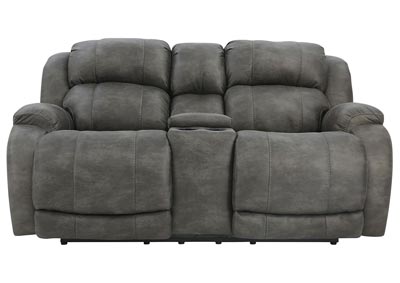 Image for MAXWELL GREY RECLINING LOVESEAT WITH CONSOLE