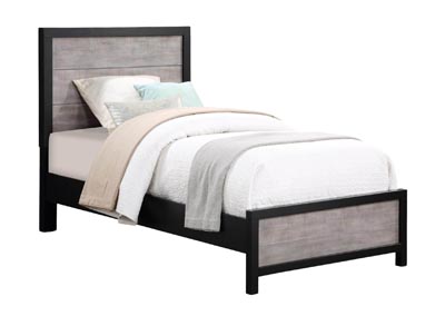 DAUGHTREY BLACK TWIN PANEL BED,AUSTIN GROUP