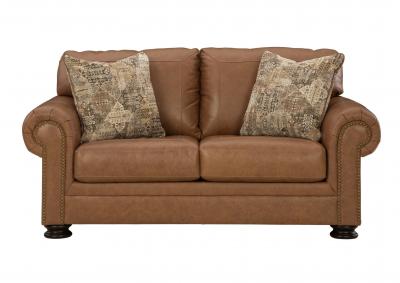Image for CARIANNA CARAMEL LEATHER LOVESEAT