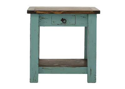 Image for LAWMAN TURQUOISE ACCENT TABLE