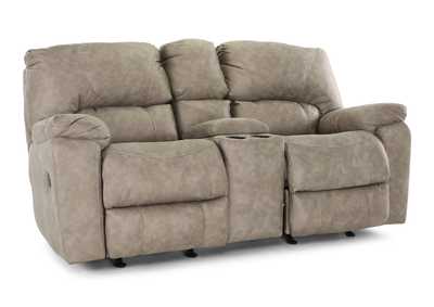 STETSON FOG RECLINING LOVESEAT WITH CONSOLE,HOMESTRETCH