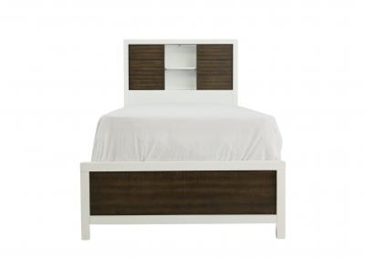 DAUGHTREY WHITE TWIN BOOKCASE BED