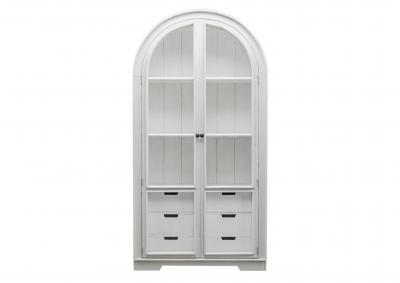 JULIA CURVED GRAY/WHITE HUTCH,ARDENT HOME