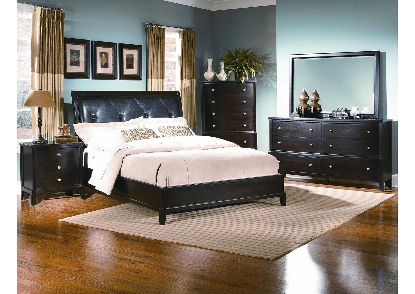Charlie Padded Panel Bed - California King,Instore