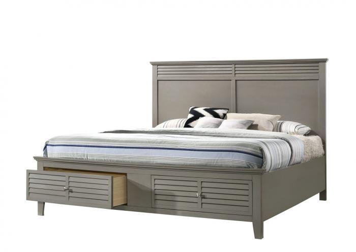 Jazz Gray Platform Storage Bed - Full,Instore
