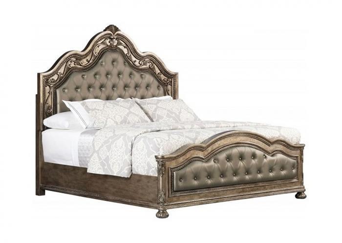 Dorado Padded Panel Bed - Eastern King,Instore
