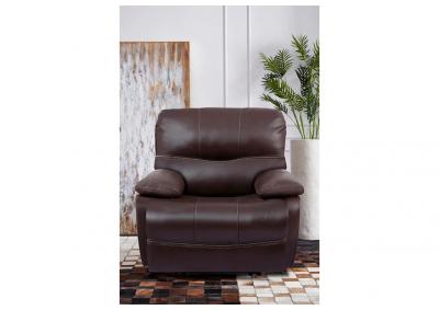 Image for Roman Top Grain Leather No Gravity Power Recliner - Brown