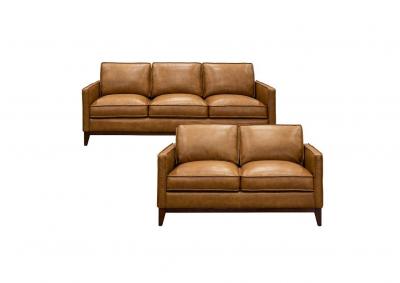 Carlsbad Top Grain Leather Sofa and Love Seat