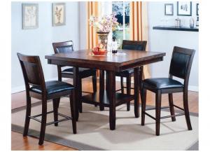 Image for Melrose Espresso Counter Height Set - Table with 6 Stools