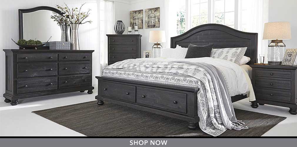 Sharlowe Charcoal Queen Storage Bed