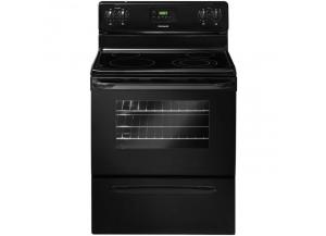 30" ELECTRIC SMOOTH TOP RANGE, 4.8 CF MANUAL CLEAN OVEN - BLACK
