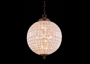 Olivia French Gold Pendant Lamp w/ Royal Cut Crystals