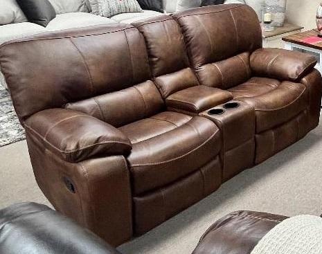 8625 Leather Reclining Loveseat 2041,Cheers