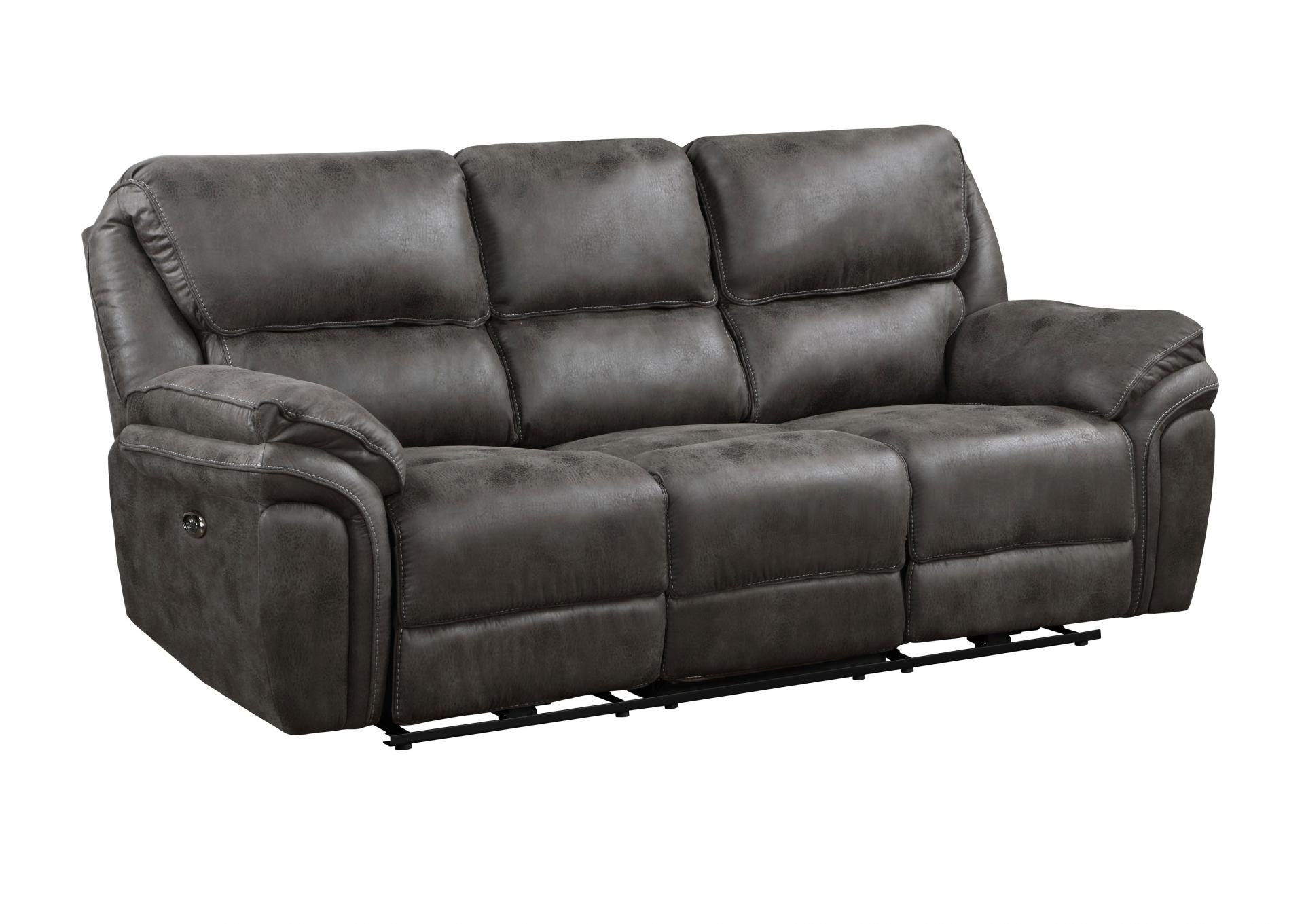 Proctor Power Double Reclining Sofa in Gray,Homelegance