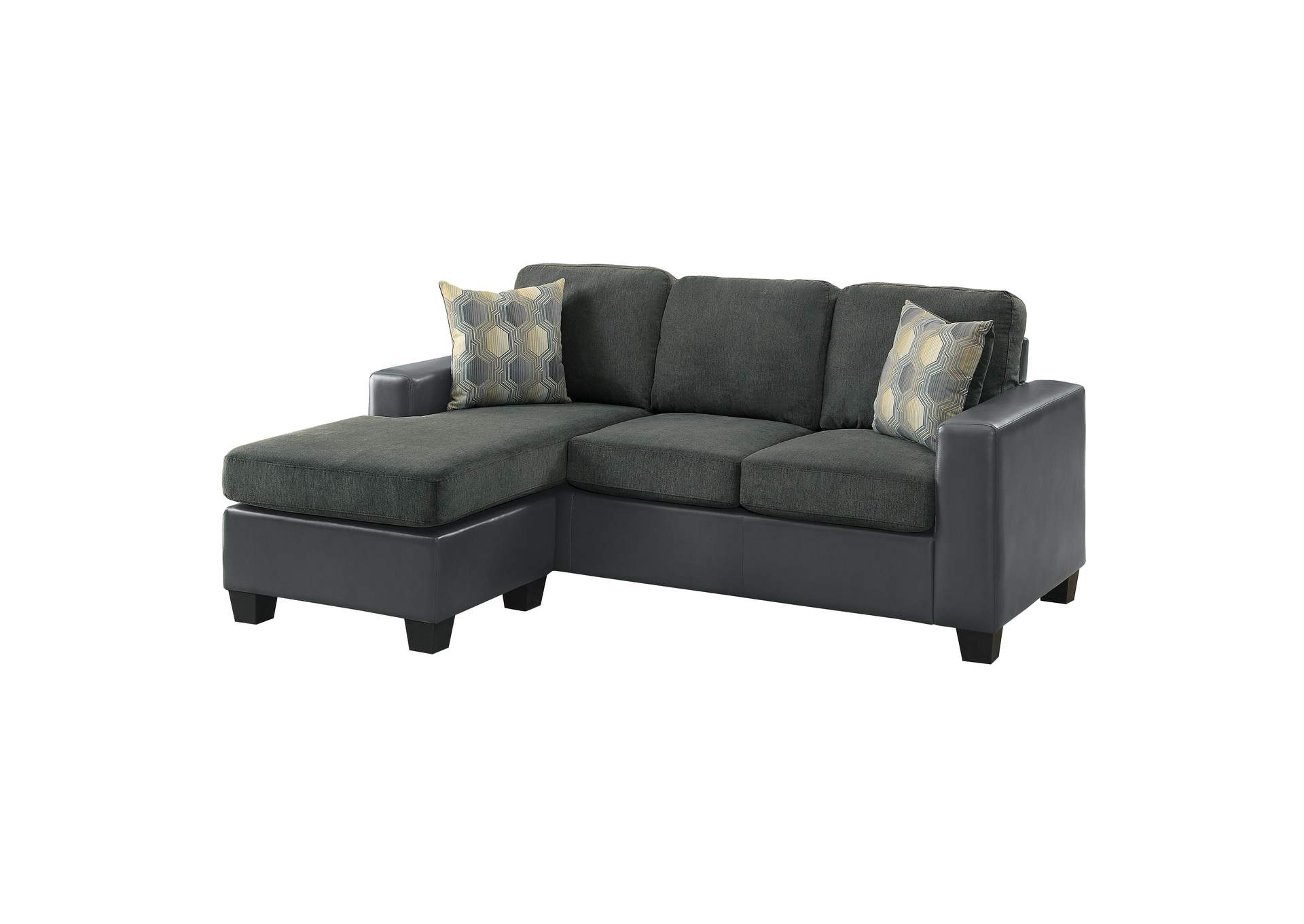 Grey Reversible Sofa Chaise,Homelegance