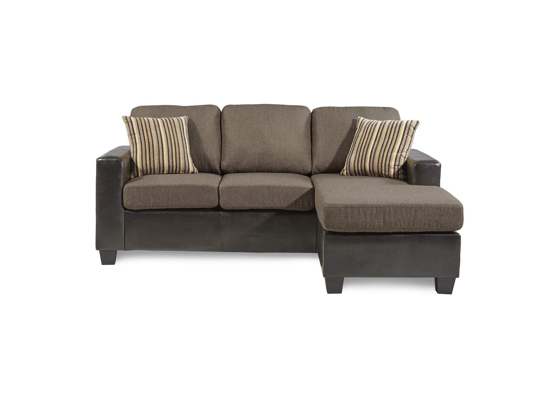 Brown Reversible Sofa Chaise,Homelegance