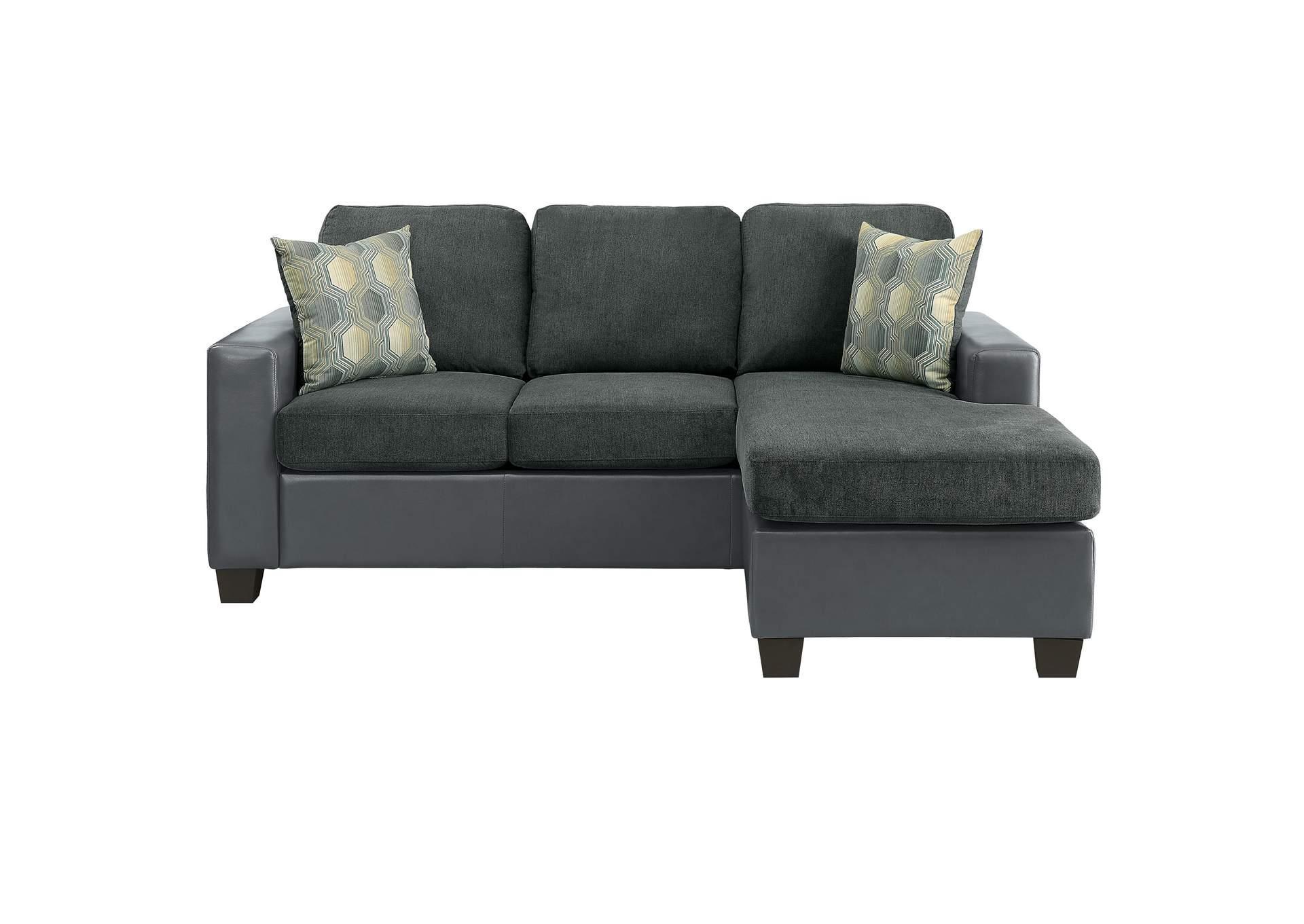 Grey Reversible Sofa Chaise,Homelegance