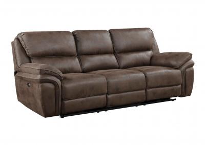 Proctor Power Double Reclining Sofa in Brown