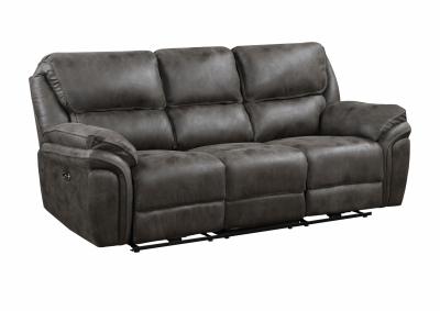 Proctor Power Double Reclining Sofa in Gray