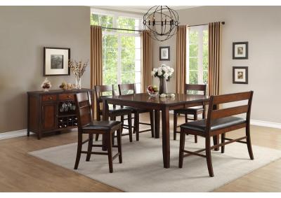 Malta Counter Height Table w/Leaf 5pc. Dining Set