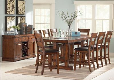 Image for 9 pc counter height table and 8 barstool set