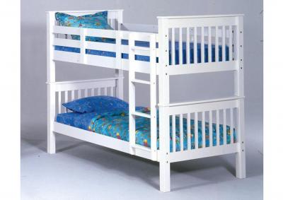 Image for White twin over twin bunkbeds