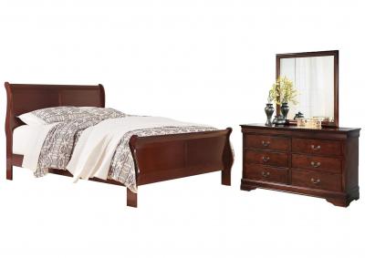 Image for Alisdair Queen Sleigh Bed with Mirrored Dresser