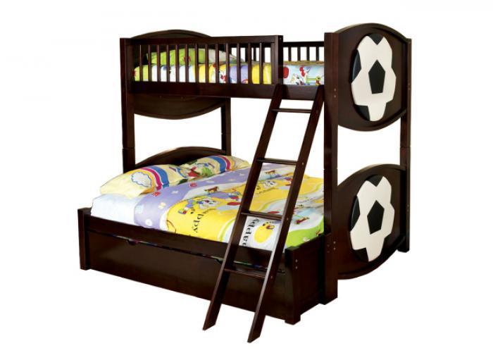 Olympic V Twin/Full Soccer Bunk Bed,Furniture of America