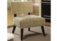Brown Swirl Fabric Accent Chair