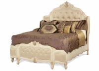 Michael Amini Lavelle Blanc Queen Tufted Wing Mansion Bed