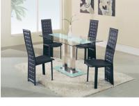 Image for Global D2108 5-Piece Silver Frosted Dining Room Set