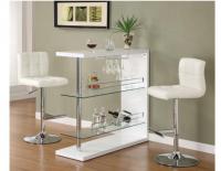 Image for White Bar Table w/Wine Glass Holder