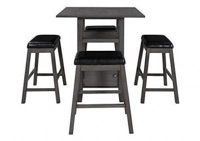 Image for Renaissance 5 PC Table Set with Storage & Upholstered Stools