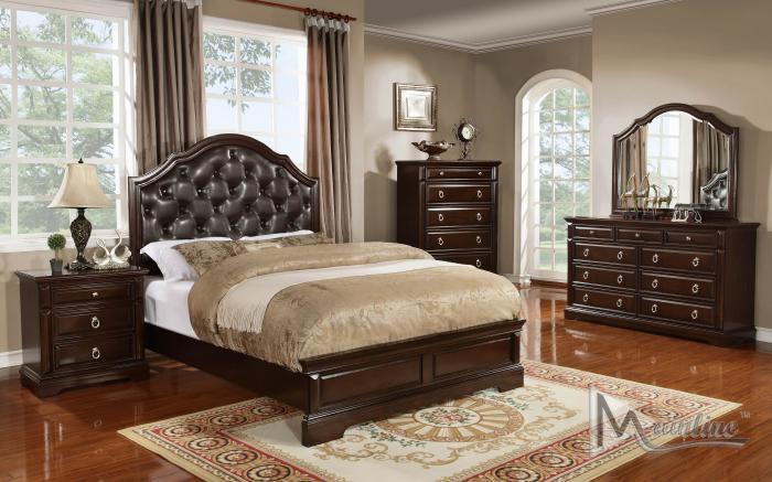 Portofino King Panel Bed, Dresser, Mirror, Nightstand,Mainline