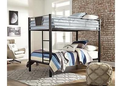 Dinsmore Twin Bunk Beds with Ladder + Free Mattress