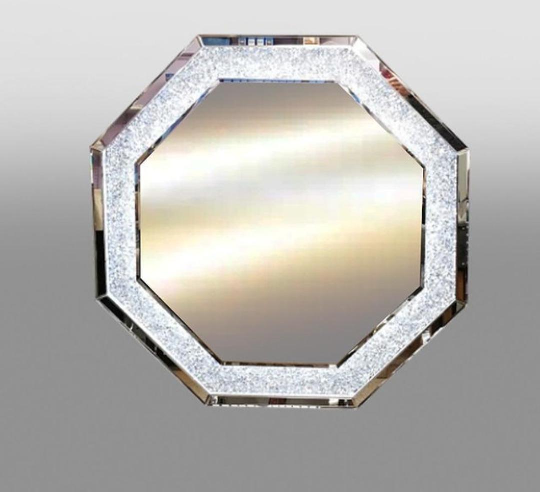 NEDO LED back lit Crushed Diamond Mirror,N Y Diamond 