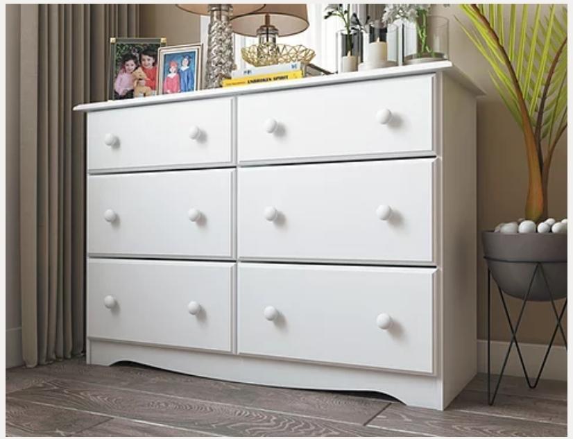 Solid Wood Dresser Deep Drawers 5 Colors Natural  White  Mohagany Java,Palace Imports