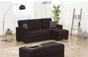 Armada  Sectional Click Clack Sofa Bed with storage and ottoman,AffordableFurnitureNYC.com