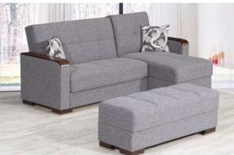 Armada X Sectional Click Clack Sofa Bed with storage and ottoman,AffordableFurnitureNYC.com