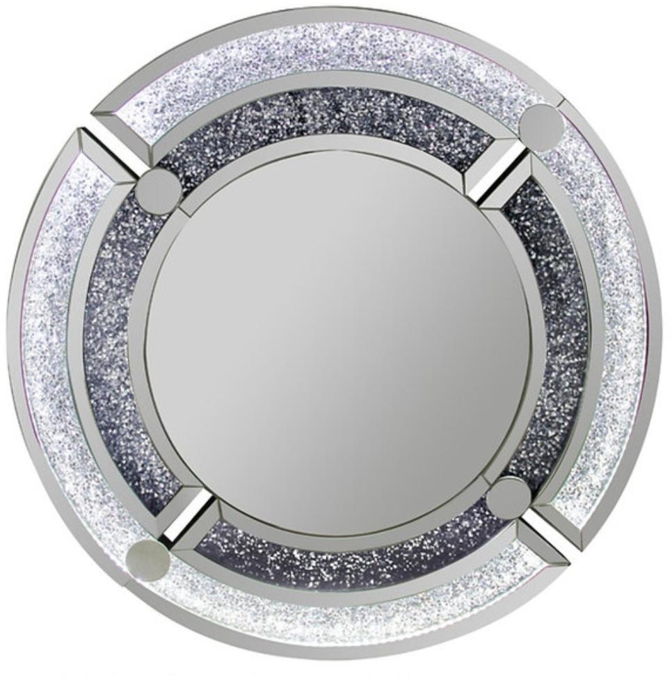 GOMO LED back lit Round Mirror with Frame,N Y Diamond 