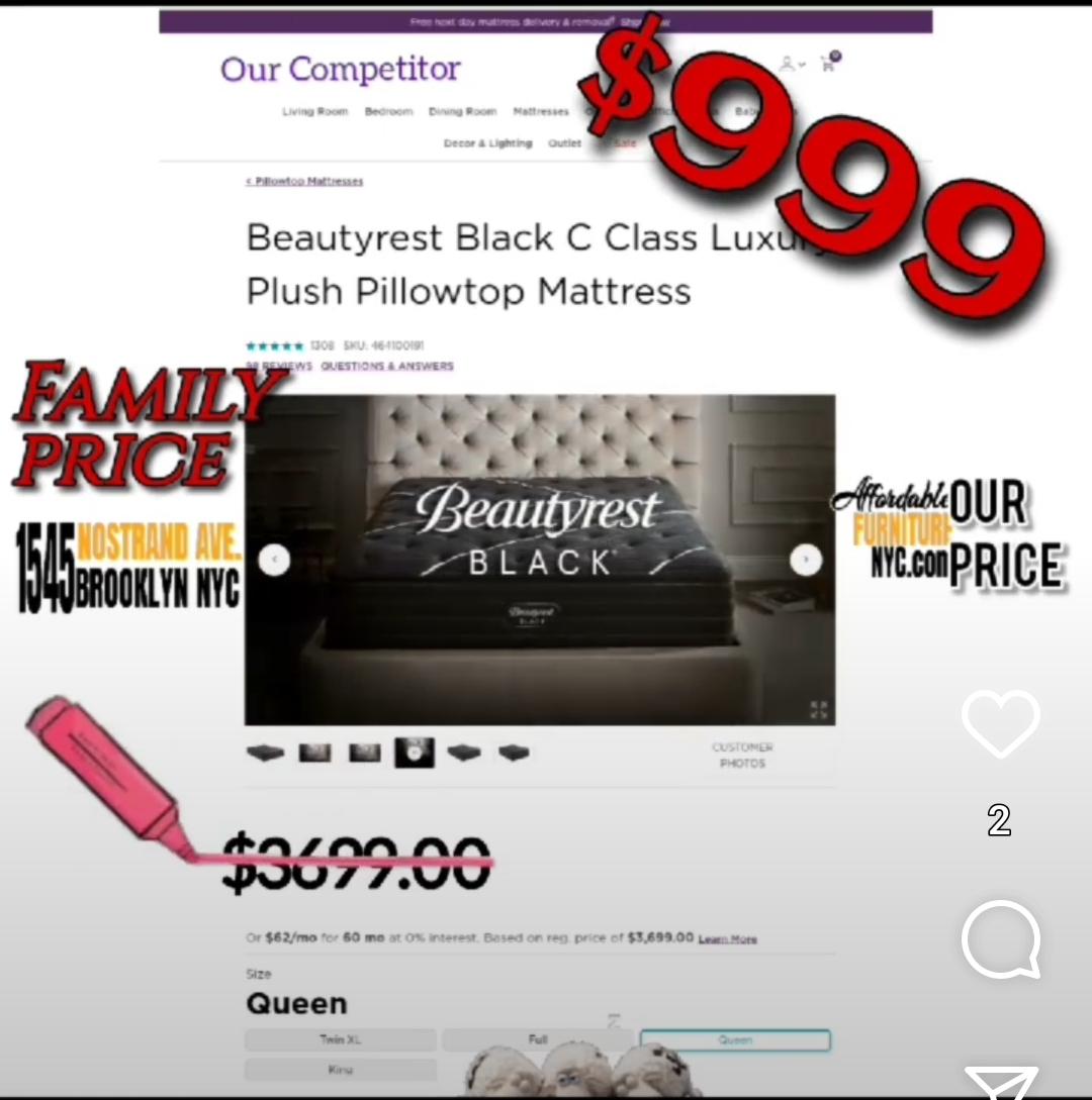 Beautyrest Black C Class Luxury Plush Pillowtop Mattress,AffordableFurnitureNYC.com