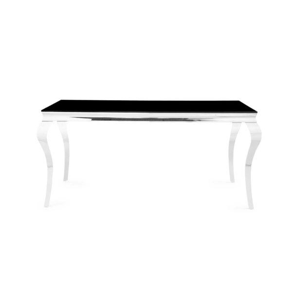 Carone Rectangular Dining Table Chrome And Black & 4 Chairs,Coaster