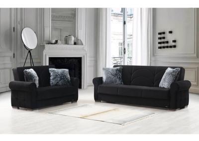 Image for MADRID SOFA BLACK Grey and Blue