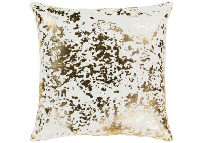 Image for Crescent Off-White, Metallic Gold Pillow
